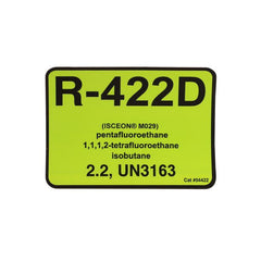 R-422D Color Coded Refrigerant ID Label (Pack of 10)
