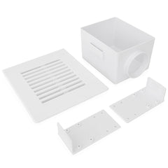 a white plastic box with a vent and other accessories