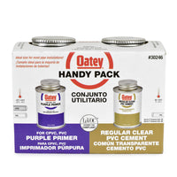 Oatey 2x4oz Handy Pack, Regular Cement & Purple Primer