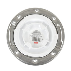 3" Hub x 4" Inside Fit, Fast Set PVC Closet Flange w/ St. Steel Ring, w/ Knockout Test Cap