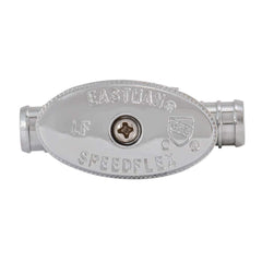 1/2"PEX x 1/2"PEX, Quarter Turn Straight Stop Valve, Chrome Plated