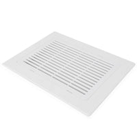 a white floor register on a white background