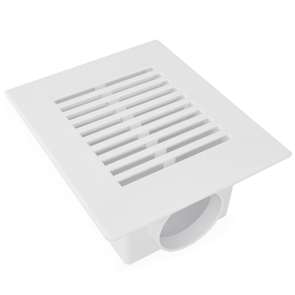 a white floor grate on a white background