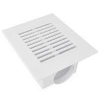 a white floor grate on a white background