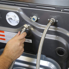 4' & 6' Washing Machine Connector, Pack of 2, 3/4"FHT Connection, Braided Stainless Steel Washing Machine Hoses Stainless Steel Washing Machine Hoses, Pack of 2, 3/4"FHT Connection