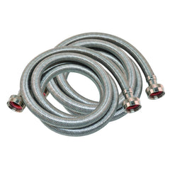4' & 6' Washing Machine Connector, Pack of 2, 3/4"FHT Connection, Braided Stainless Steel Washing Machine Hoses Stainless Steel Washing Machine Hoses, Pack of 2, 3/4"FHT Connection