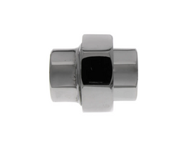 a metal fitting on a white background