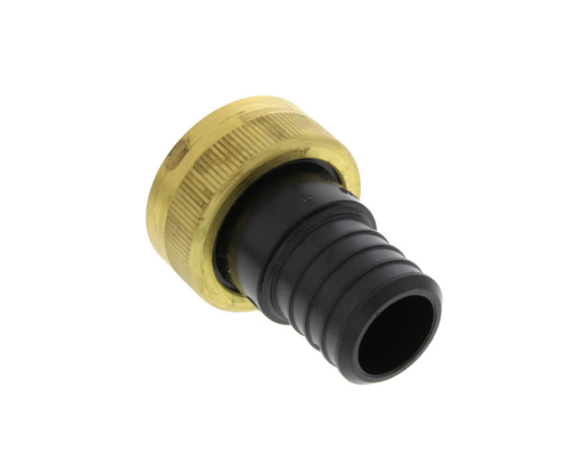 a yellow and black hose connector on a white background