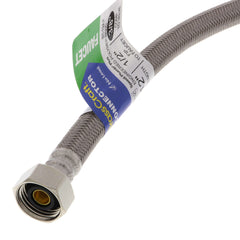 12", 16", 20" & 24" 3/8"Comp x 1/2"FIP Braided Polymer Faucet Supply Line