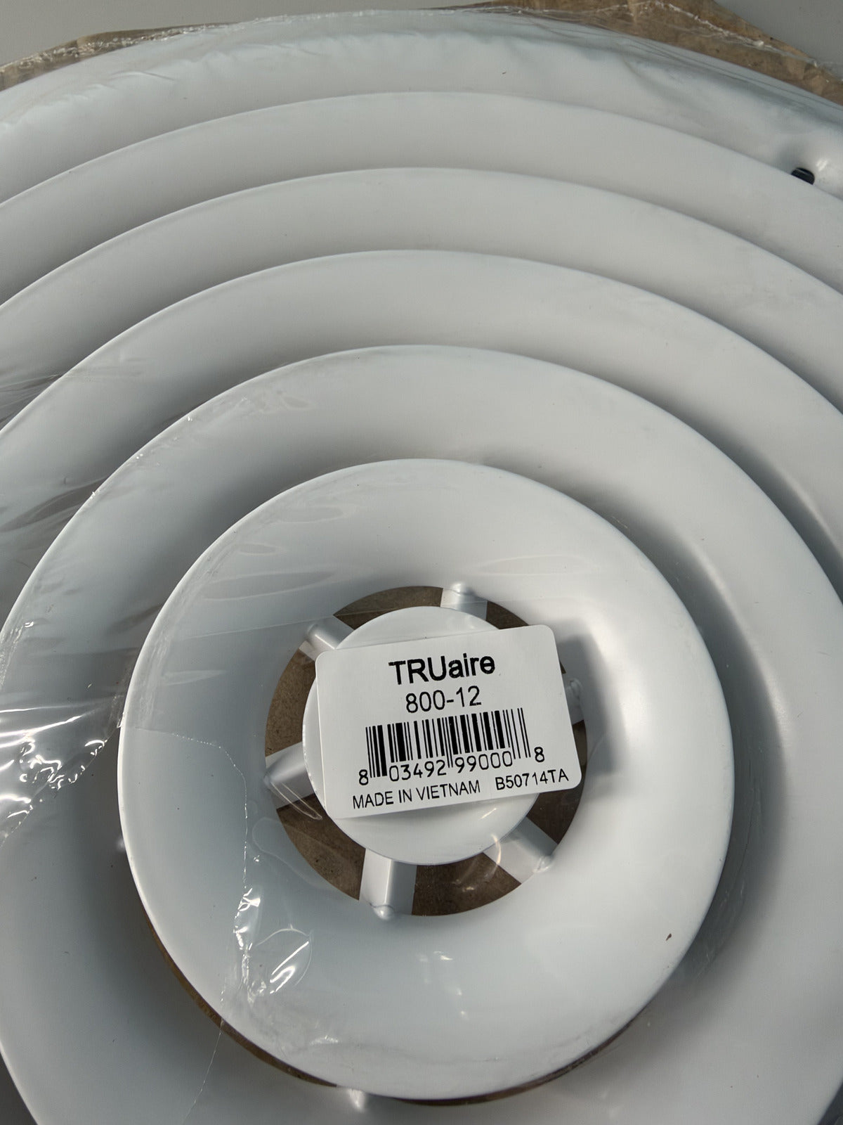 12" White Round Air Diffuser Grille TRUaire 800-12