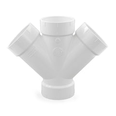 PVC DWV Double Wye, Various Sizes