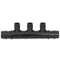 3-Branch PEX-A Expansion (F1960) Poly-Alloy Manifold, 1/2" Ports x 3/4" Inlet/Outlet, Open-Style, Lead-Free