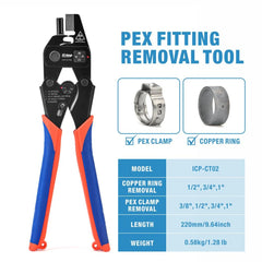 Pex Crimp Ring Removal Tool, 1/2", 3/4", & 1", F2159, F1807, F2098