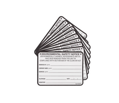 Refrigerant Removed Label (Pack of 10)
