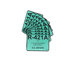 R-421A Color Coded Refrigerant ID Label (Pack of 10)