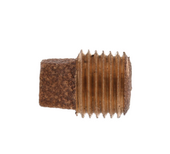 Brass MPT Square-Head Plug, Lead Free, Various Sizes