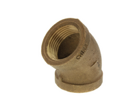 Brass FPT 45 Elbow, Lead Free, Various Sizes