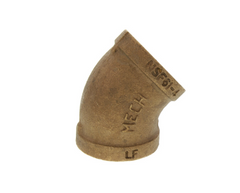 Brass FPT 45 Elbow, Lead Free, Various Sizes