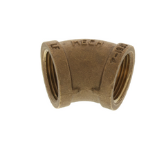 Brass FPT 45 Elbow, Lead Free, Various Sizes