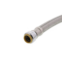 3/4" Push Fit Water Heater Connector, Push To Connect, Various Lengths