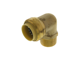 Push Fit Male 90 Elbow, MPT, Push To Connect, Various Sizes