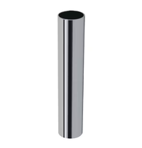 3.5" Chrome Cover Tube, for 1/2" Pex or Copper, Pipe Sleeve, Chrome Pipe Cover