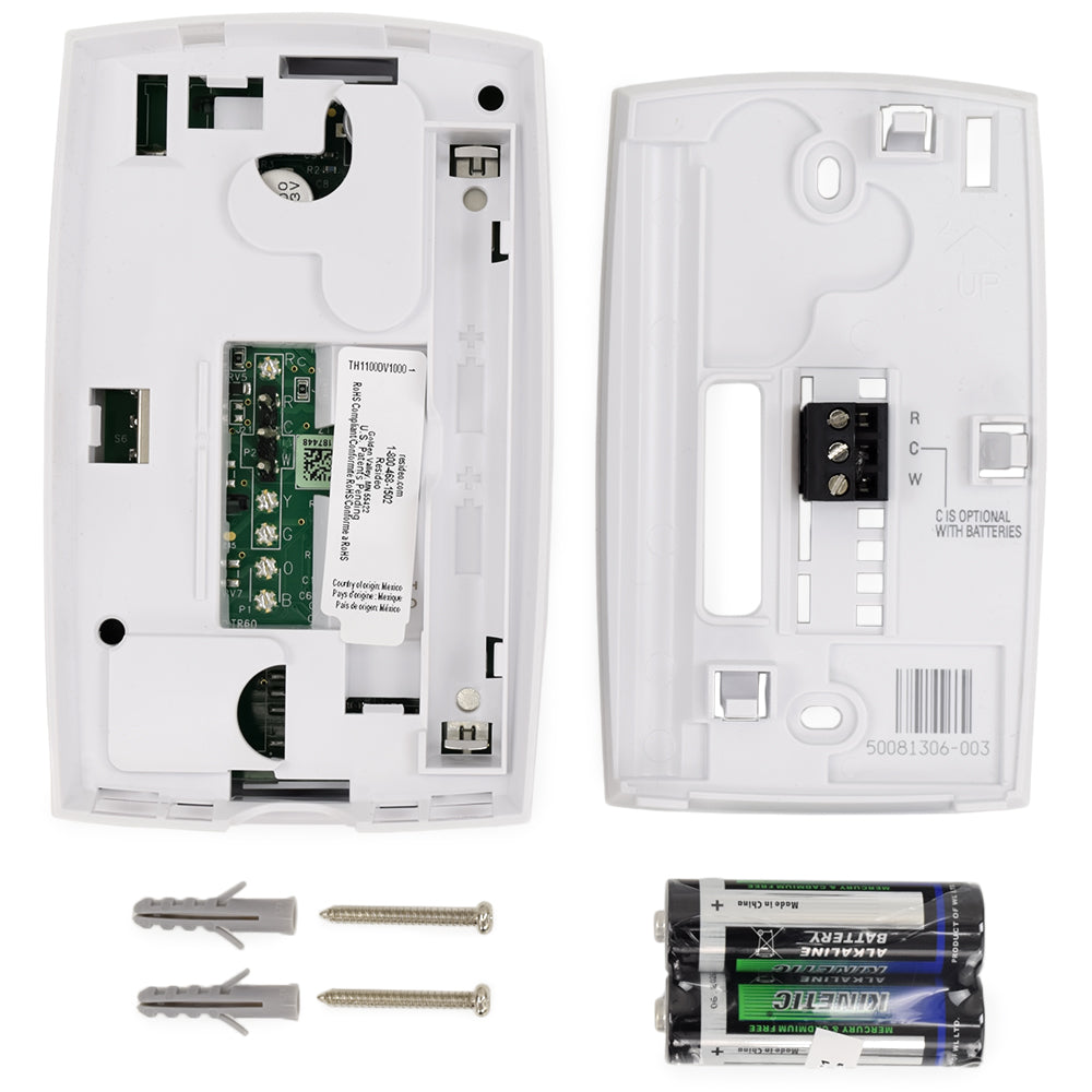 TH1100DV1000 PRO 1000 Non-Programmable Vertical Thermostat, Heat Only TH1100DV1000 PRO 1000 Non-Programmable Vertical Thermostat, Heat Only
