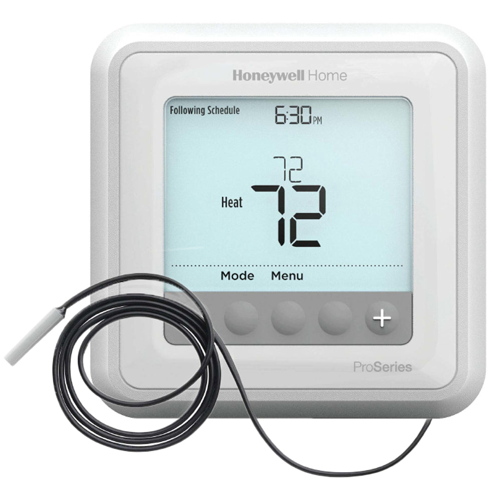 TH6100AF2004 T6 Pro Hydronic Programmable Thermostat w/ Floor Slab Sensor, Heat Only