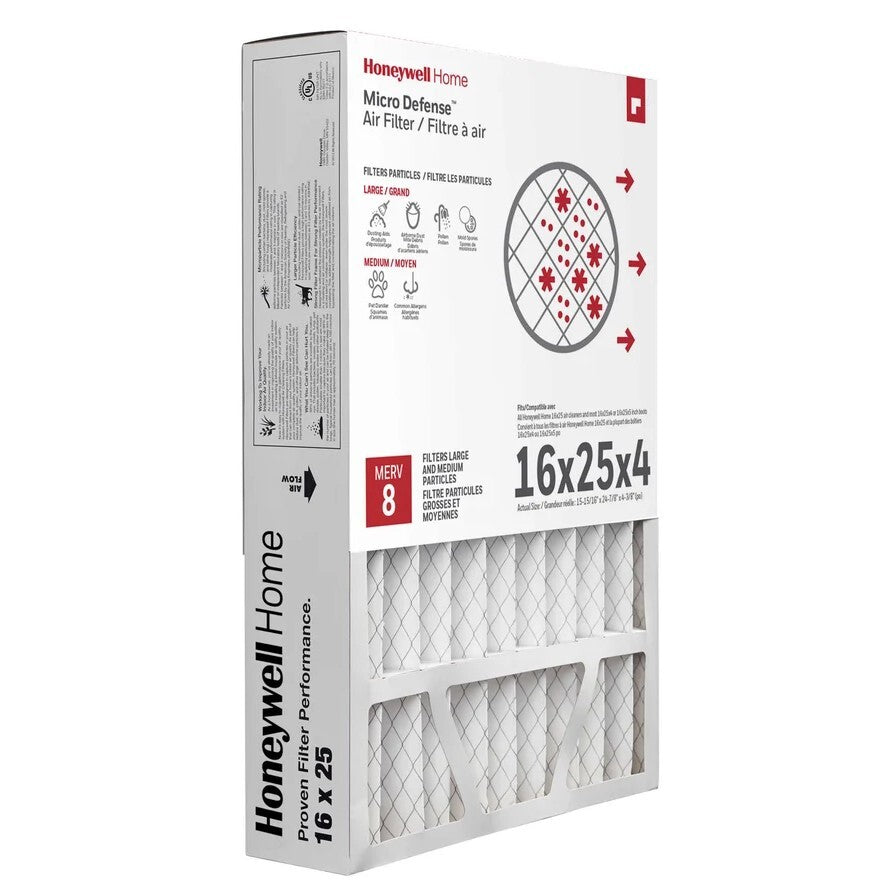 3PACK Honeywell Home CF200D1625 MERV12 Air Filter 16x25x4