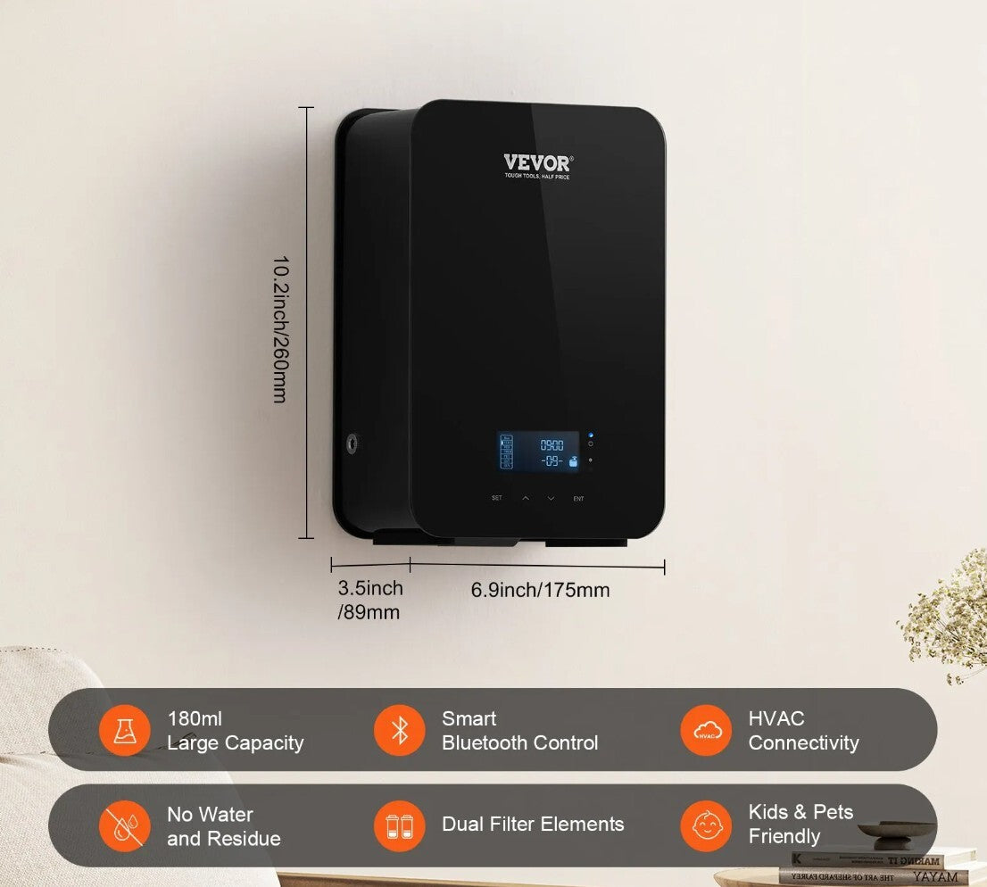 VEVOR A311 Aroma Diffuser with Bluetooth Control, 180ml Capacity