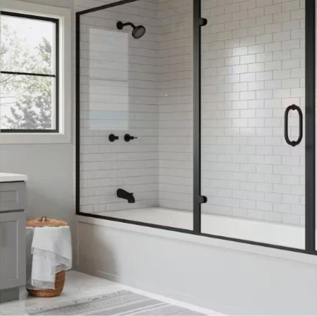 Design House 595736-SN Eastport 2-Handle Tub and Shower Faucet, Matte Black