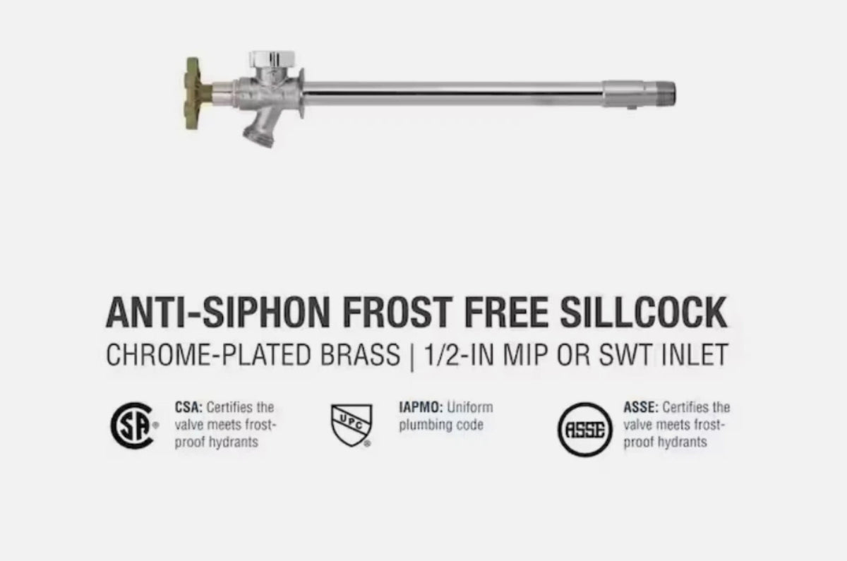 Everbilt 104-517EB 1/2x10" Frost Proof Anti-Siphon Sillcock