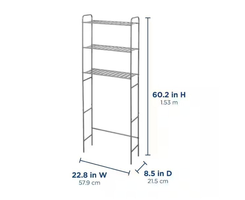 Glacier Bay Over-the-Toilet Space Saver Shelf Satin Nickel 1002.928.652