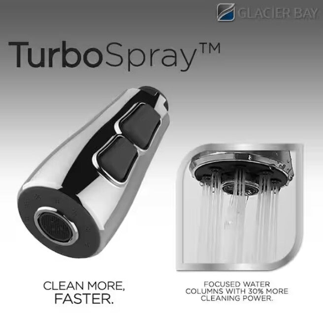 Glacier Bay Paulina Spring Pull Down Kitchen Faucet 1007.907.578