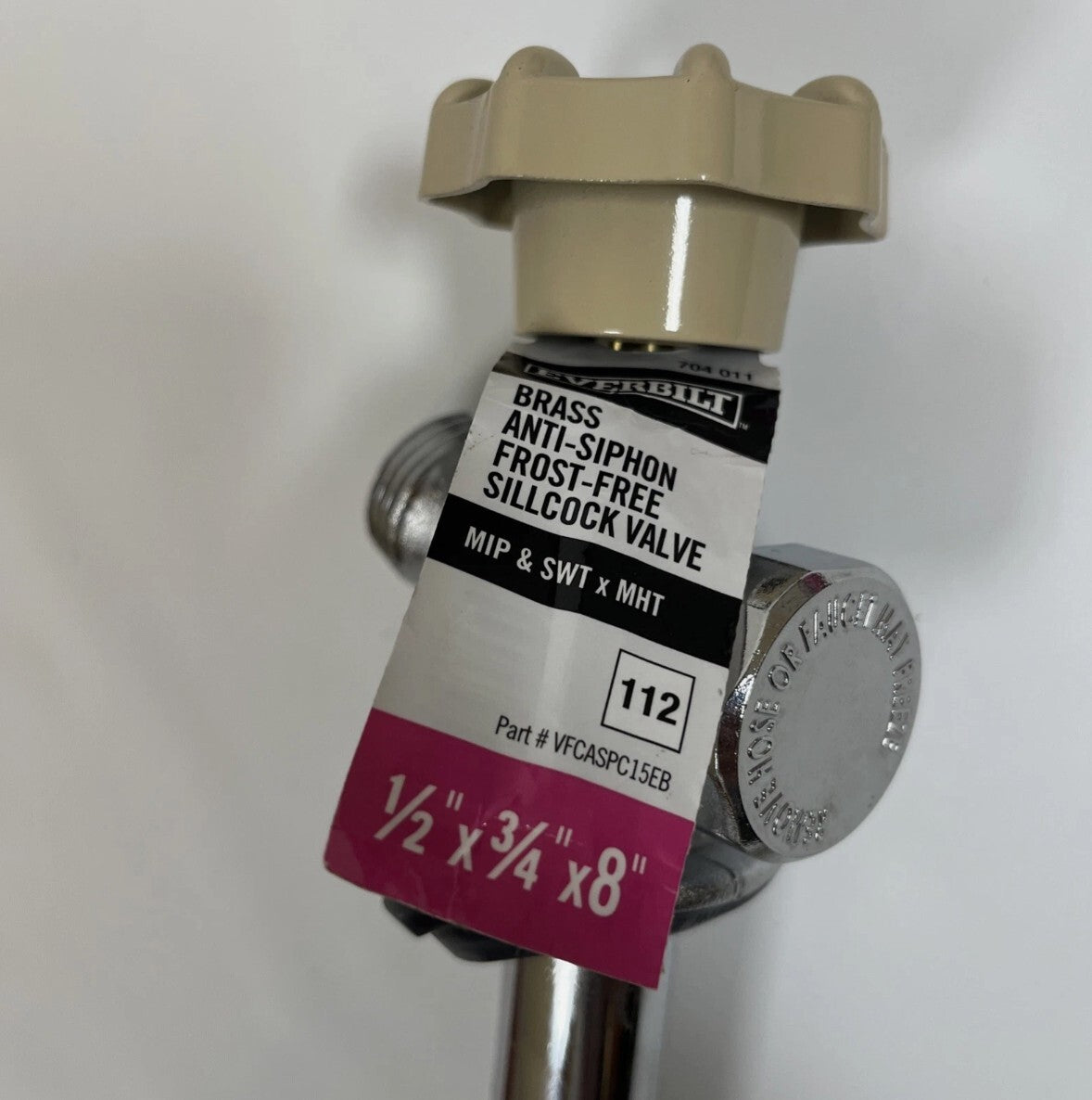 Everbilt 104-515EB 1/2x8" Frost Proof Anti-Siphon Sillcock