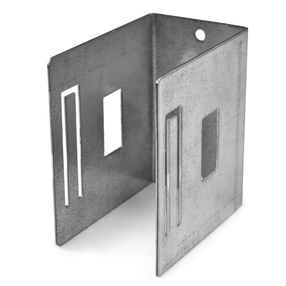 a piece of metal that has been cut in half