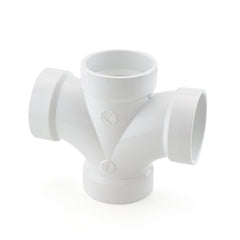PVC DWV Double Sanitary Tee, Various Sizes