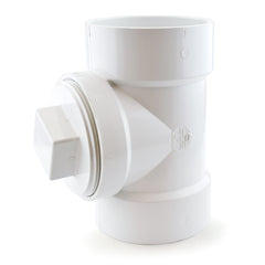 PVC DWV Cleanout Tee w/ Plug, Various Sizes