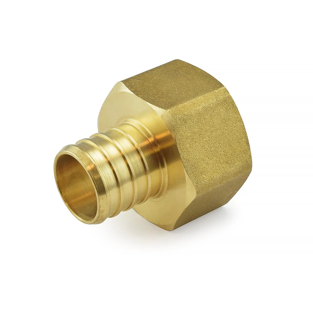 a brass fitting on a white background