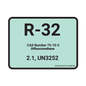 R-32 Color Coded Refrigerant ID Label (Pack of 10)