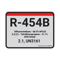 R-454B Color Coded Refrigerant ID Label (Pack of 10)