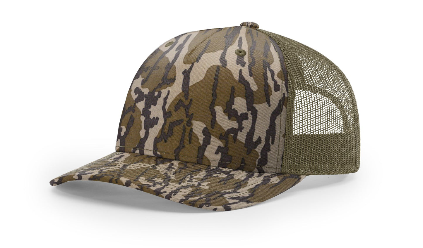 Blank 112PFP Camo Richardson Snapback Trucker Hat