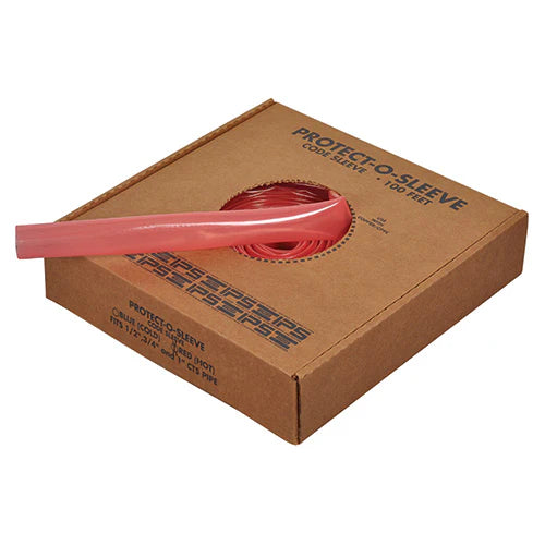 1"x200FT 6Mil Red Poly Protective Sleeve for Concrete Slabs