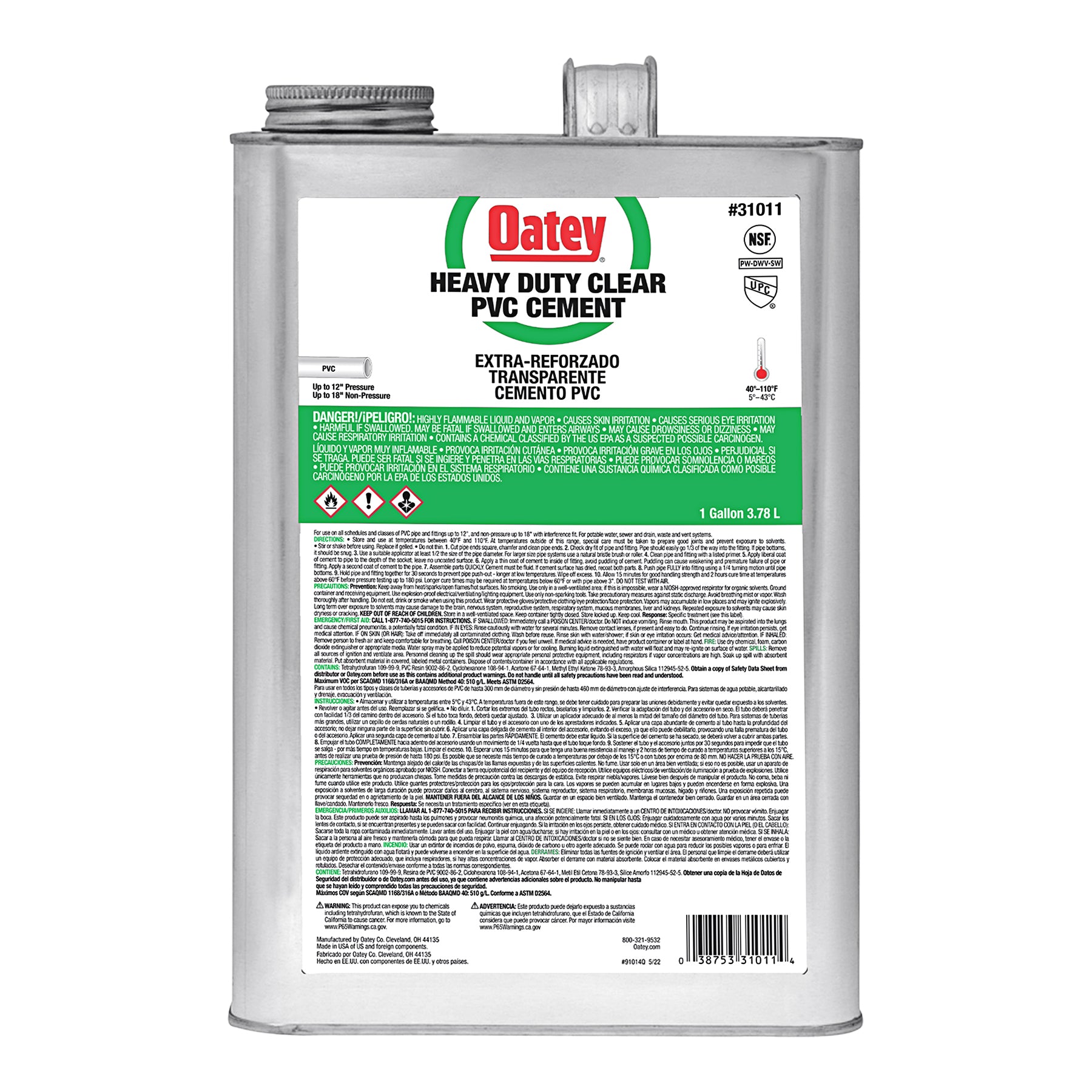 Oatey PVC Heavy Duty Clear Cement