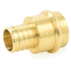 a brass fitting on a white background