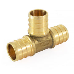 a brass colored pipe fitting on a white background