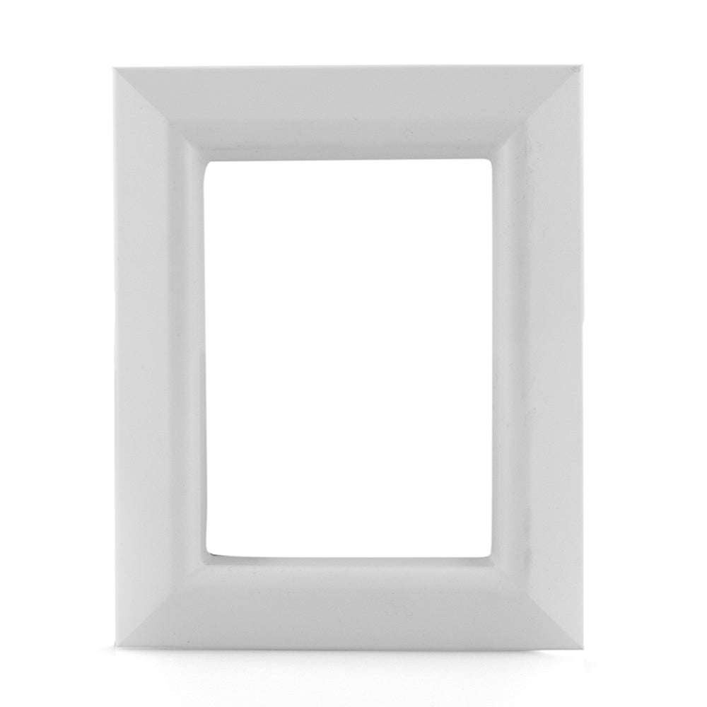 a white square frame on a white background