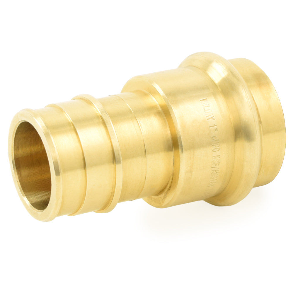 a brass fitting on a white background