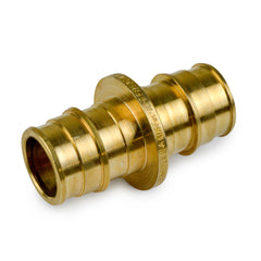 a brass fitting for a pipe on a white background