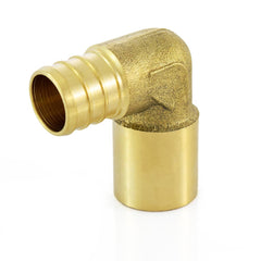 a brass colored pipe fitting on a white background